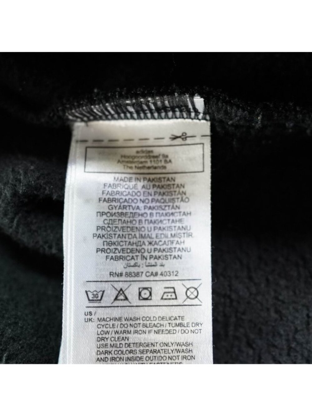 Adidas Jogger Sweatpants Mens L Black Zipped Pockets Loungewear Athletic - Picture 6 of 10